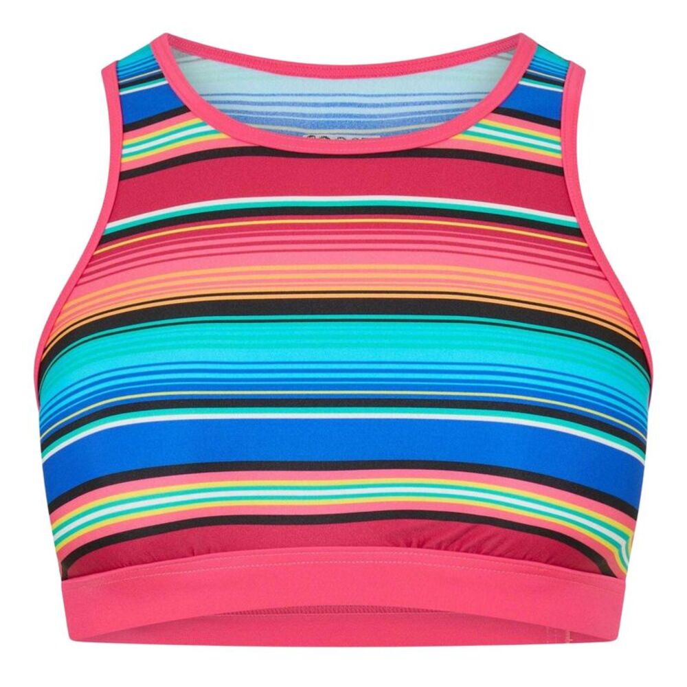 Zoggs Womens/Ladies Stripe Crop Top / Multicolored